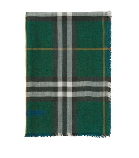 burberry green women& 39|Burberry green wool scarf.